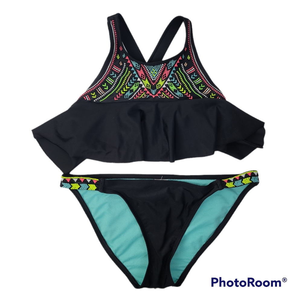 NWOT Xhilaration Embroidered Swimsuit Top Med *Sz L Bottoms Listed Separately